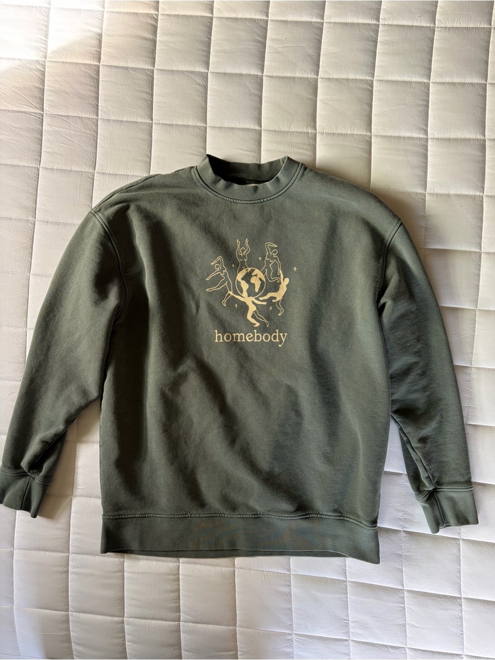 MATE the Label Olive Green Graphic Crewneck Sweatshirt